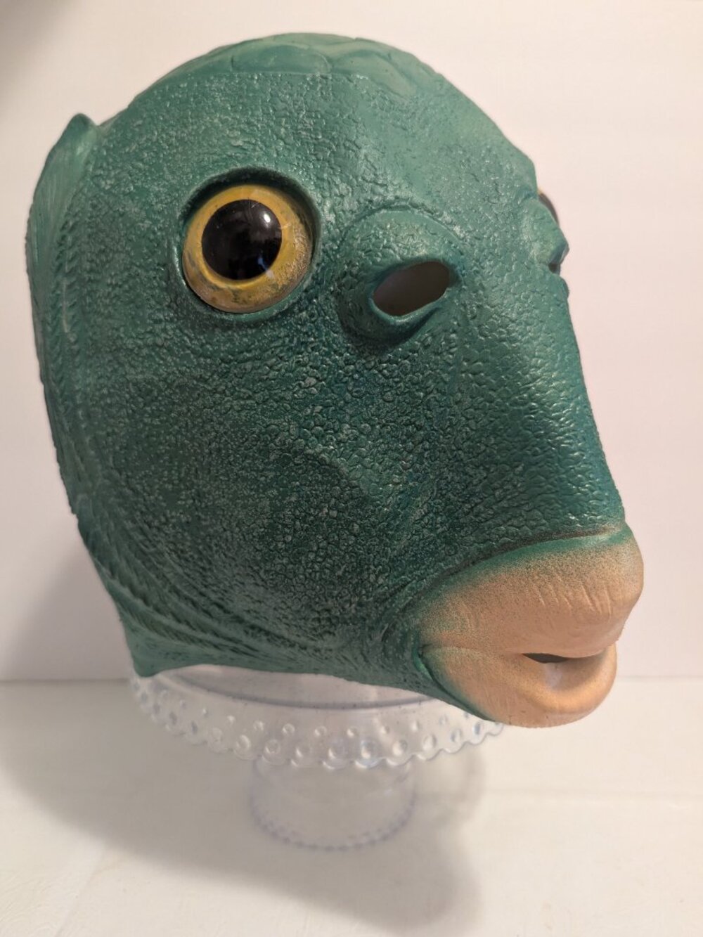 Green Fish Head Mask Unisex Adult Halloween Cosplay Costume